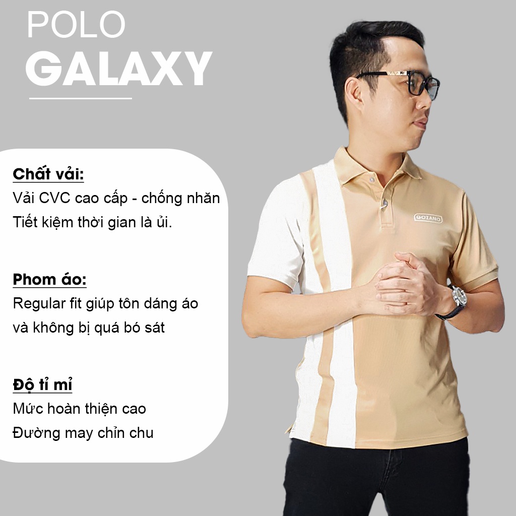 Áo Polo nam cổ bẻ Line Double phối màu vải cá sấu cotton mềm mại - chuẩn form - thoáng mát