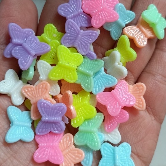 20/50/100gam hạt nhựa hình bướm 11x15mm
