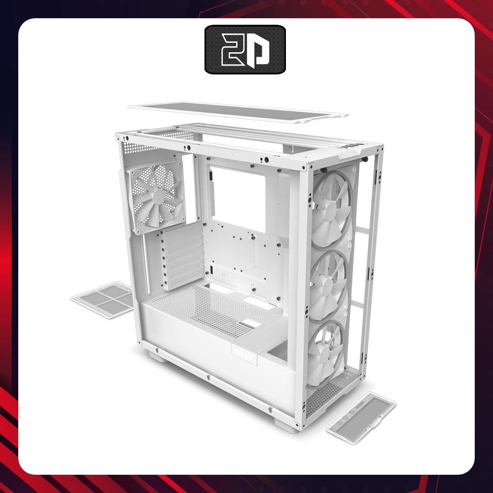 Vỏ Case NZXT H7 Elite MATTE White - Mid Tower / Màu Trắng