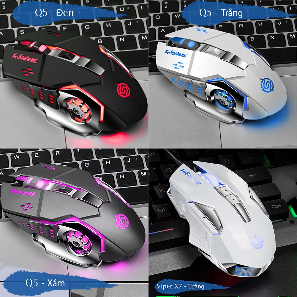 Chuột máy tính laptop chuyên game thủ 4000 DPI cực bền có dây và đèn LED đổi màu