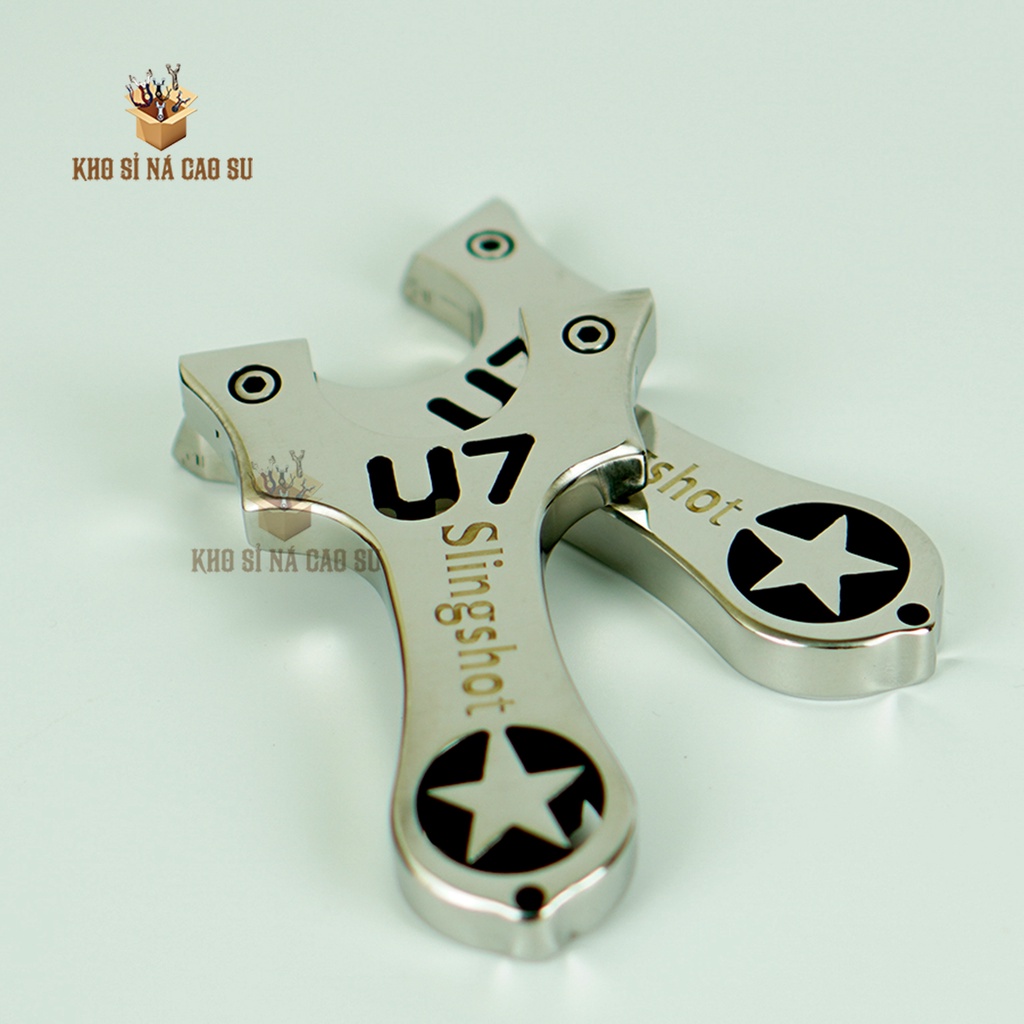 [SIÊU XỊN] Ná Cao Su U7 Ngôi Sao Inox 304 Chống Gỉ, Sáng Bóng, Cầm Chơi Rất Chắc Tay, Đàm Tay Cho Lực Tốt