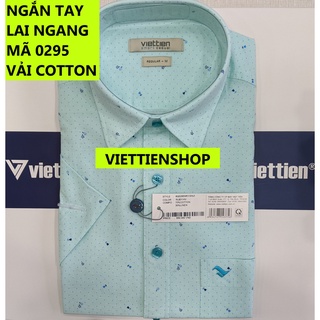 Áo sơ mi việt tiến ngắn tay vạt ngang