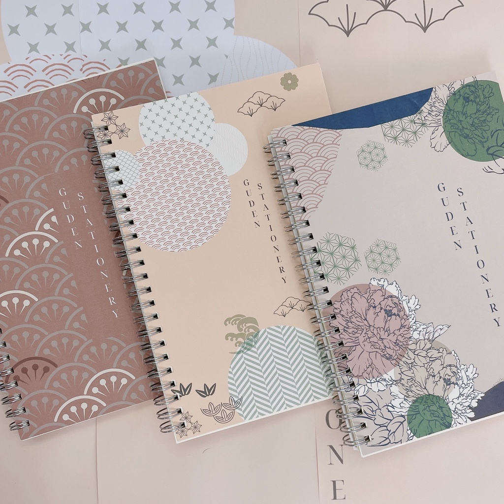 Sổ tay A5 160 trang Hoa văn Nhật Bản No2_Guden Stationery