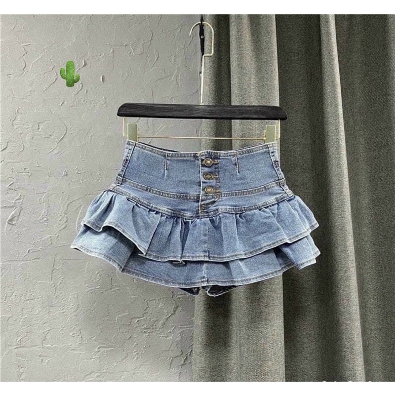 CHÂN VÁY JEAN 2 TẦNG (có lót bên trong) -PC ALOHASHOP91