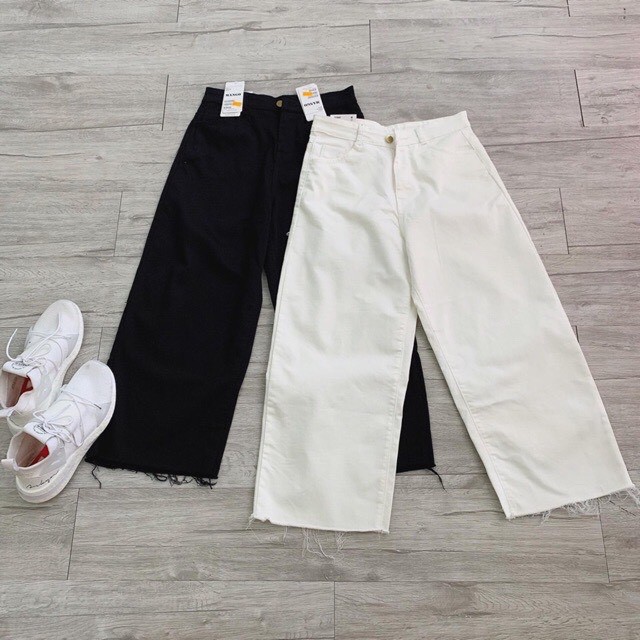 ❤️ HÀNG culottes CÁO CẤP❤️ quần ống suông NAM NỮ ĐEN TRẮNG RỘNG DÀI BAGGY ĐẸP GIÁ RẺ ĐI HỌC