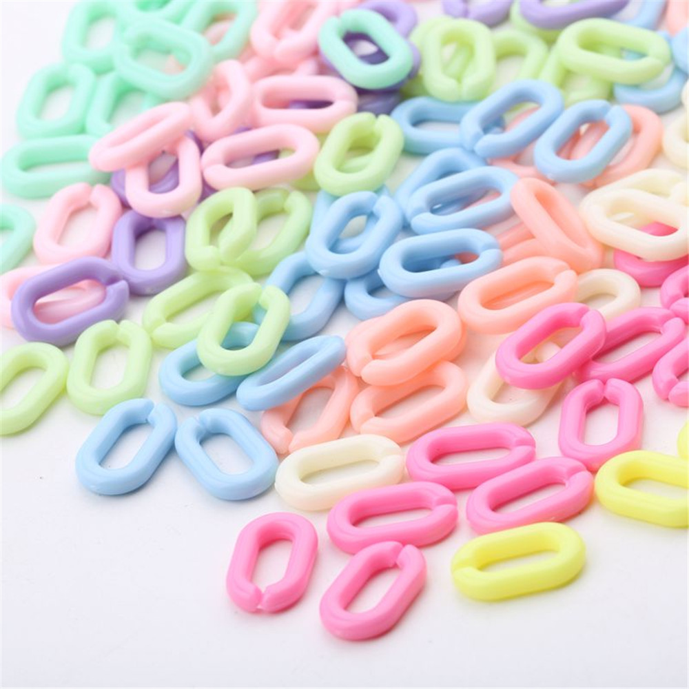 [sweet] 100pc/bag DIY color Acrylic Loose Bead Chain for Glasses  handmake jewelry Accessories