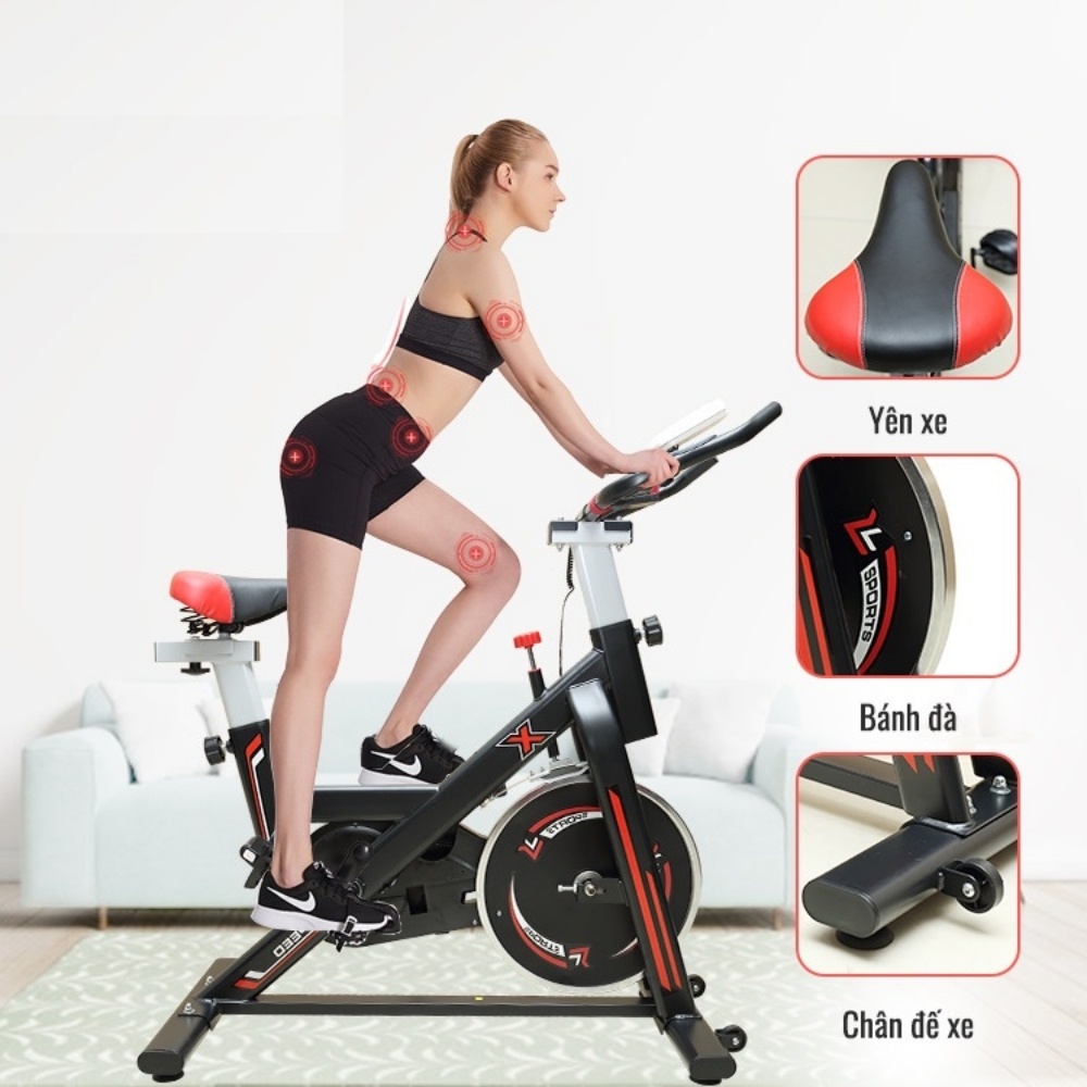 Xe đạp tập thể dục tại nhà Kagawa X8  đa chức năng, công nghệ tân tiến, tặng 5 quà tặng hấp dẫn