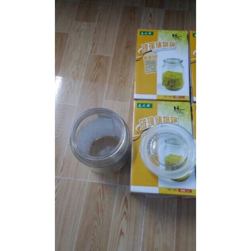 Hủ thủy tinh nắp hít