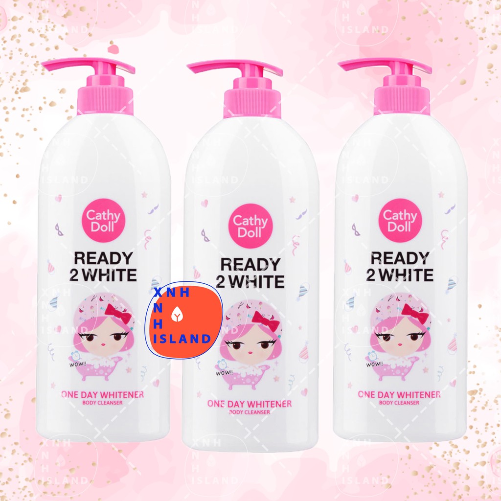 [Mẫu Mới] Sữa Tắm Cathy Doll Ready 2 White One Day Whitener Body Cleanser Thái Lan - 450ml