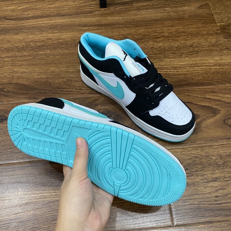 Giầy Jordan 1 xanh đen thấp cổ hàng cao cấp fullbox bill