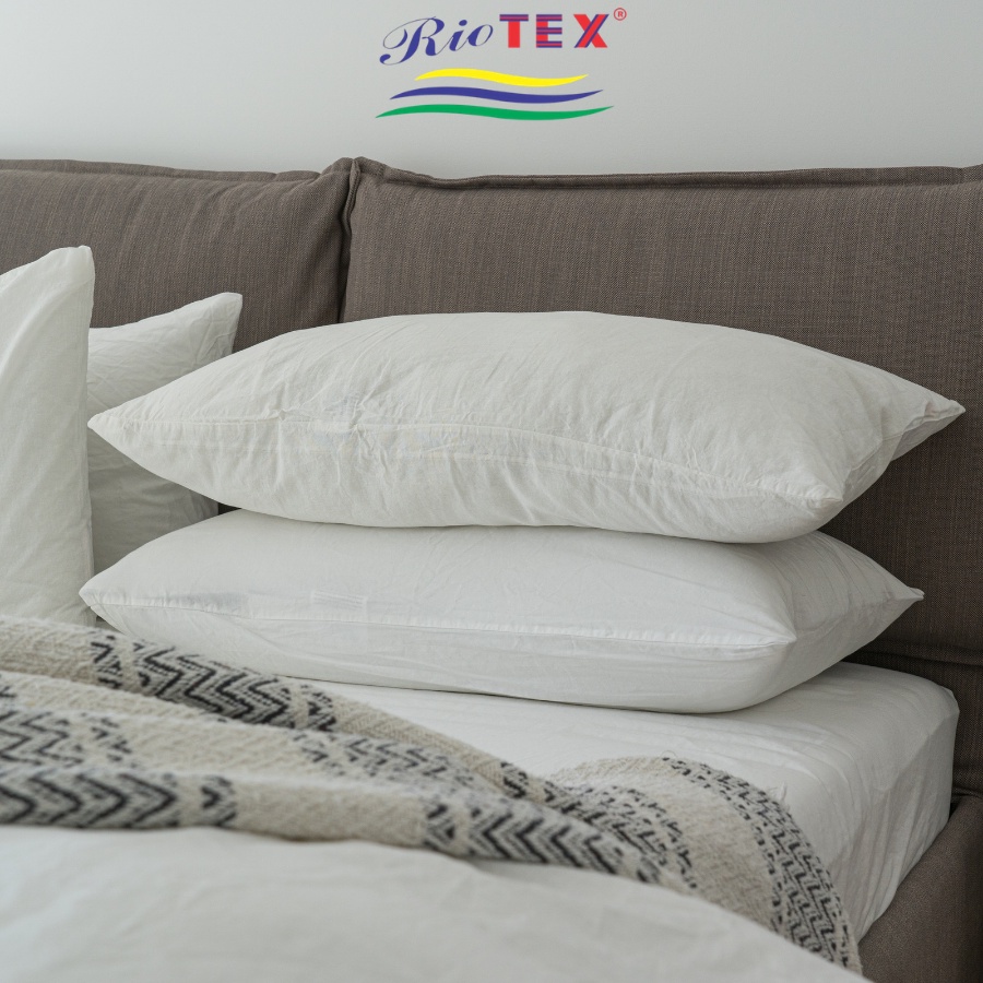 Vỏ gối nằm khách sạn cotton trắng trơn CVC 80/20 40x60 và 50x70, vỏ ôm Riotex | BigBuy360 - bigbuy360.vn