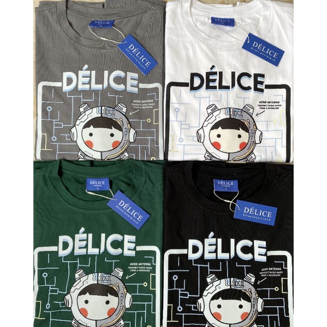 Áo thun%Cotton Full size% ảnh thật Délice phi hành gia