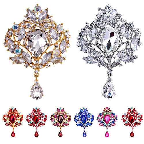 Ghim Cài Áo Đính Pha Lê Sang Trọng Cho Cô Dâu