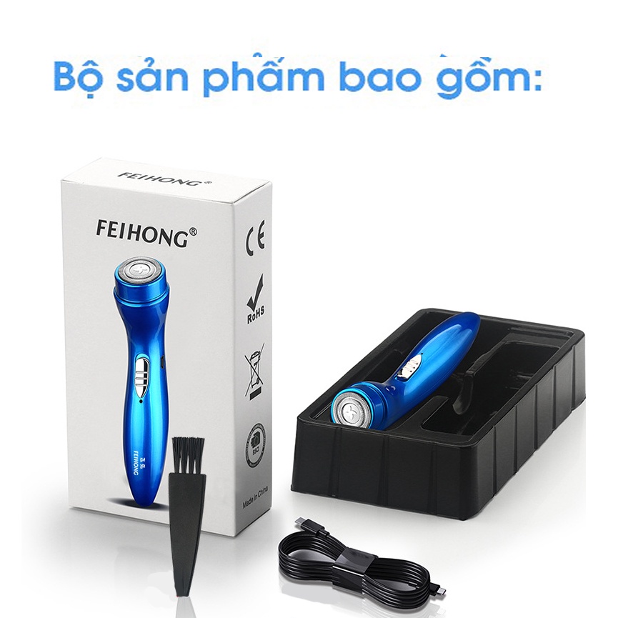 Máy Cạo Râu Mini Bỏ Túi Feihong - Cạo Lông Unisex Đa Năng Cạo Sạch Nhanh Gọn Tiết Kiệm Pin Sạc USB Duashop