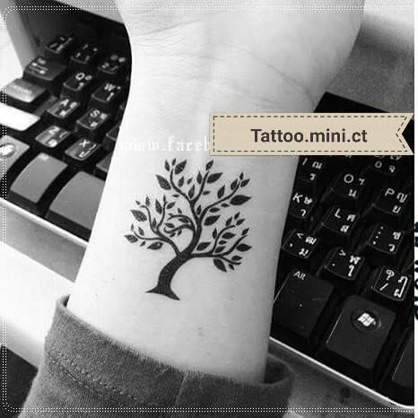 Hình xăm tatoo cây aq177. Xăm dán tatoo mini tạm thời, size &lt;10x6cm