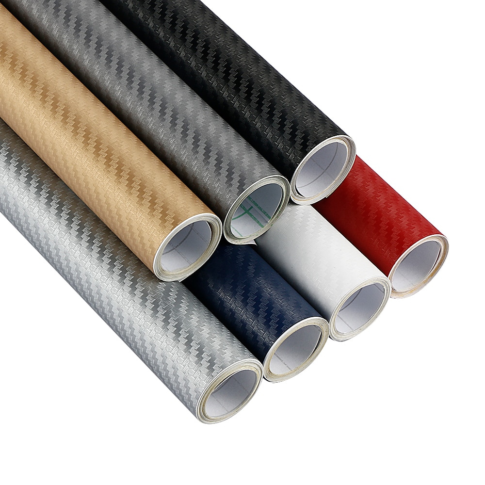 Miếng Dán Vinyl Sợi Carbon 3D Chống Nước 30x127cm Trang Trí Xe Hơi Xe Máy DIY