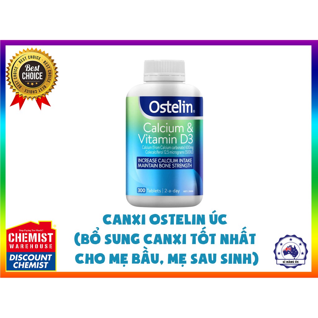 Canxi Ostelin Úc(bổ sung canxi tốt nhất cho mẹ bầu, mẹ sau sinh)