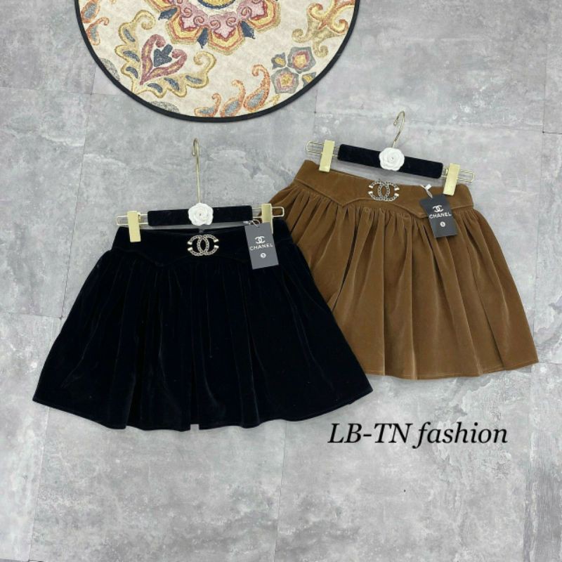 Chân Váy Nhung Xòe Đính Thương Hiệu ..X .. { Bán Sỉ } | BigBuy360 - bigbuy360.vn