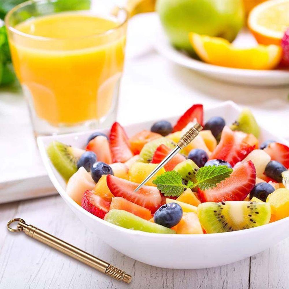 Tăm Xỉa Răng EDC Bằng Đồng Thau Có Thể Tái Sử Dụng