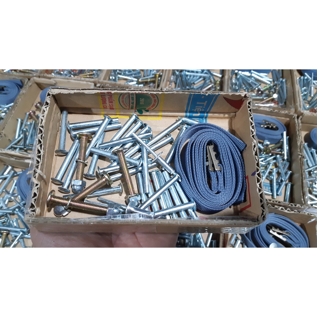 BỘ ĐINH TÁN, BULONG ĐAI ỐC, DÂY ĐAI PHỤ KIỆN LẮP RÁP SỬA CHỮA GIƯỜNG XẾP NHÔM US