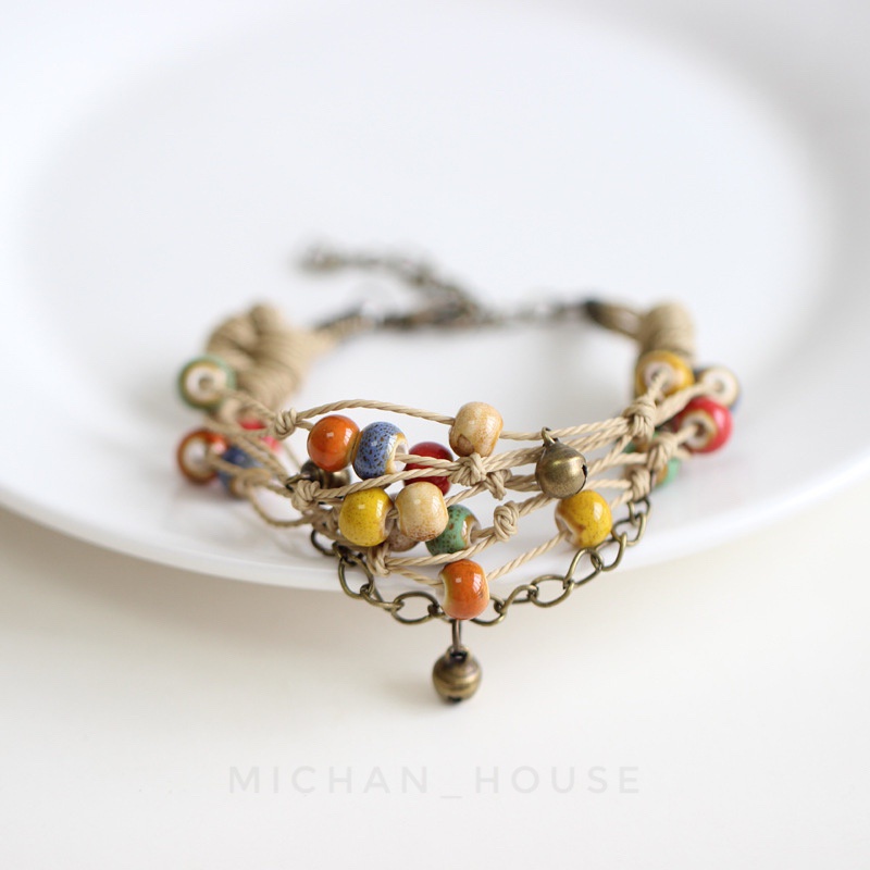 Vòng Tay Bằng Gốm Handmade Phong Cách Boho Cá Tính Thời Thượng