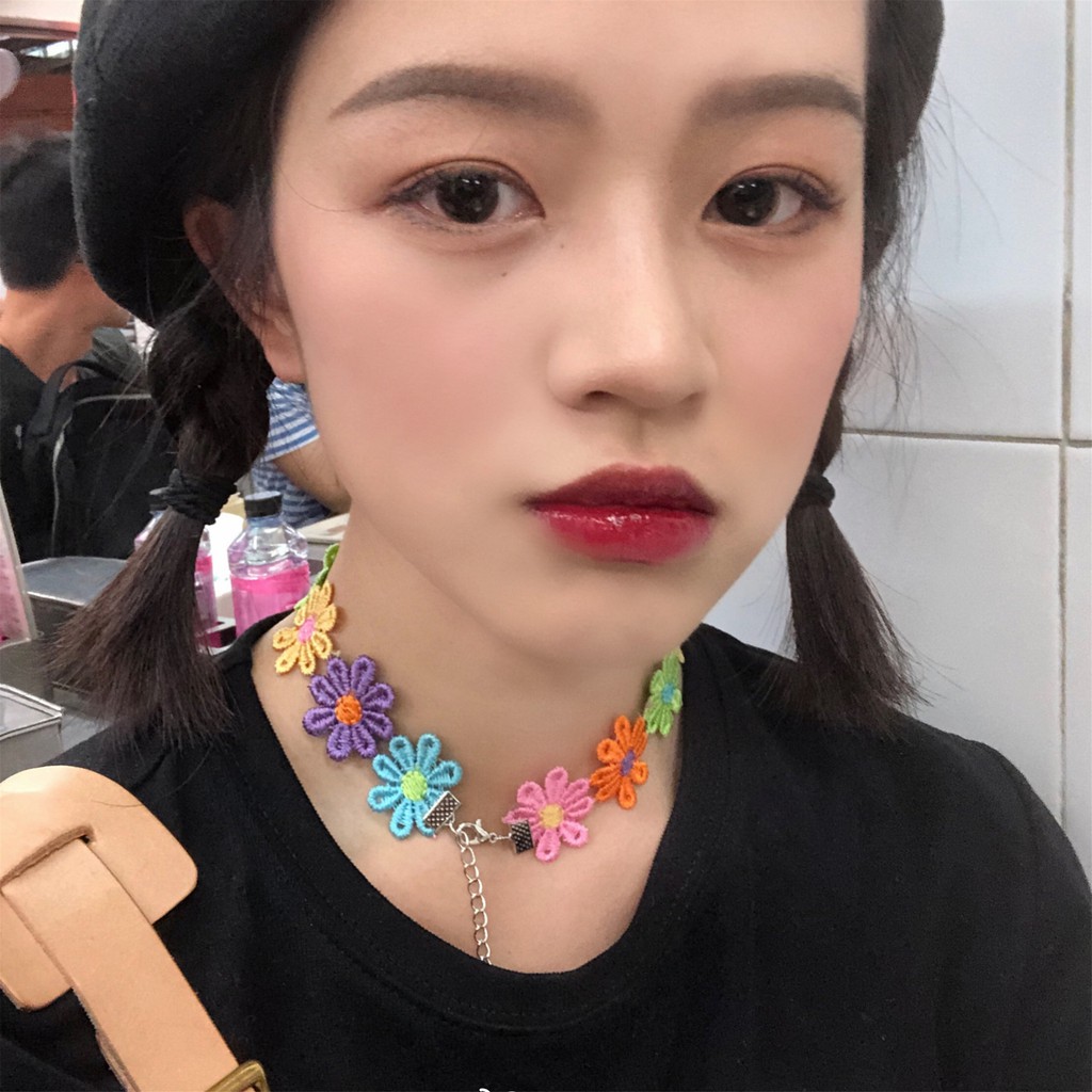 Trang sức dải hoa xinh xắn (choker và vòng tay)