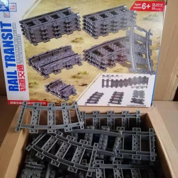Bộ Đồ Chơi Lego Lắp Ráp Đường Ray Linh Hoạt Ql0314 City