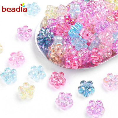 BEADIA 20 miếng trong suốt Acrylic hoa hoa cho DIY trang sức Bracelet và vòng cổ làm