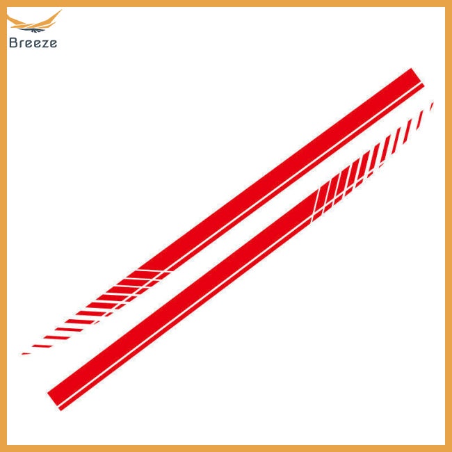 breeze 1 Pair Car  Sticker Appearance Striped Side Door Mudguard Skirt Refitted Stripes Decal For Racing Car