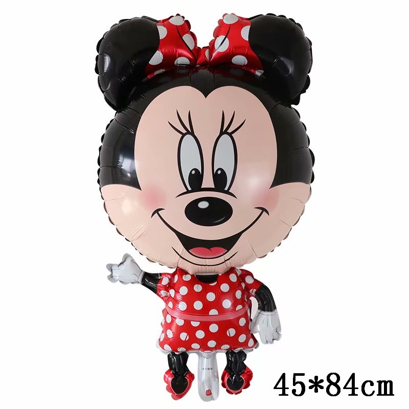 Bong Bóng Lá Nhôm 112cm Hình Mickey Minnie Đầu To Trang Trí Tiệc Sinh Nhật Bé Trai Gái Chủ Đề Sự Kiện