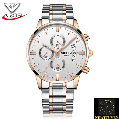 [CÓ VIDEO - ẢNH THẬT] (HUYỀN THOẠI) ĐỒNG HỒ NAM NIBOSI 2309T (1985) DÂY THÉP FULL BOX - STYLE DOANH NHÂN | BigBuy360 - bigbuy360.vn