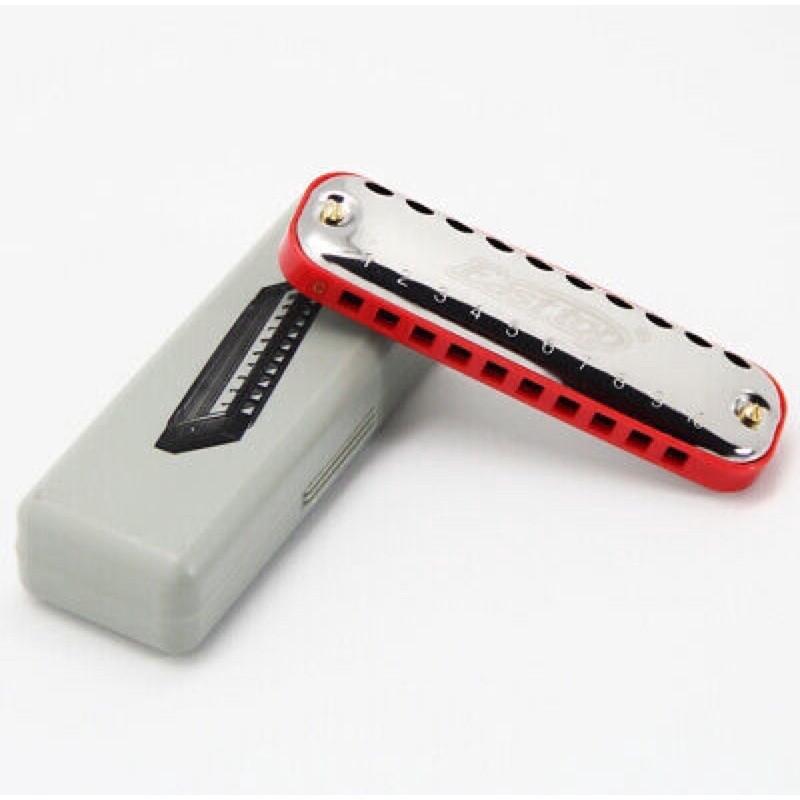 Kèn Harmonica 10 lỗ Easttop T10-1 màu đỏ
