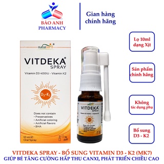 VITDEKA spray – Bổ sung Vitamin D3 400IU – Vitamin K2 dạng xịt – Hàng nhập ngoại - Hộp 10ml