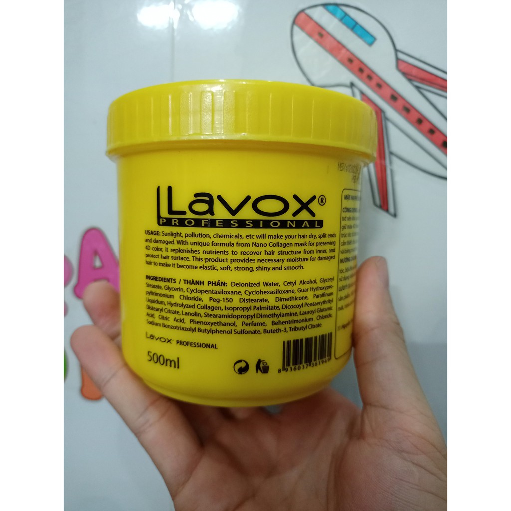 Hấp dưỡng tóc Collagen Lavox 500ml - 1000ml