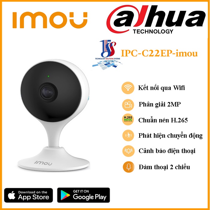 Camera wifi,camera imou cue2 IPC-C22EP độ phân 2 megapixel, hồng ngoại, đàm thoại. cố định – Hàng chính hãng BH 24T