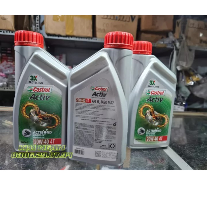 [HCM]Nhớt Castrol Activ 20W40 - 800 ml