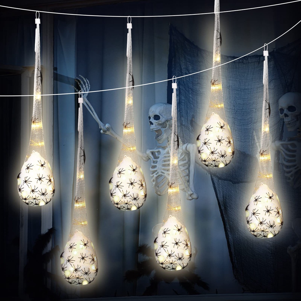 Mạng Nhện Dạ Quang Treo Tường Trang Trí Halloween