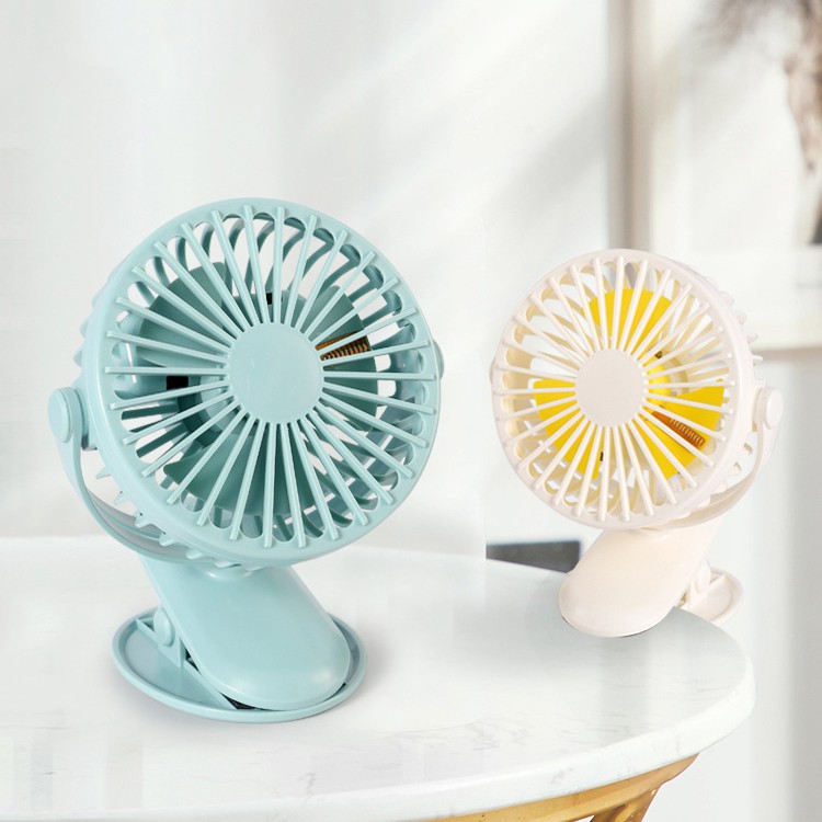 Quạt Mini Kẹp Để Bàn - Xe Đẩy Table Clip Fan Có Đèn Led Chạy Chữ Cực Đẹp