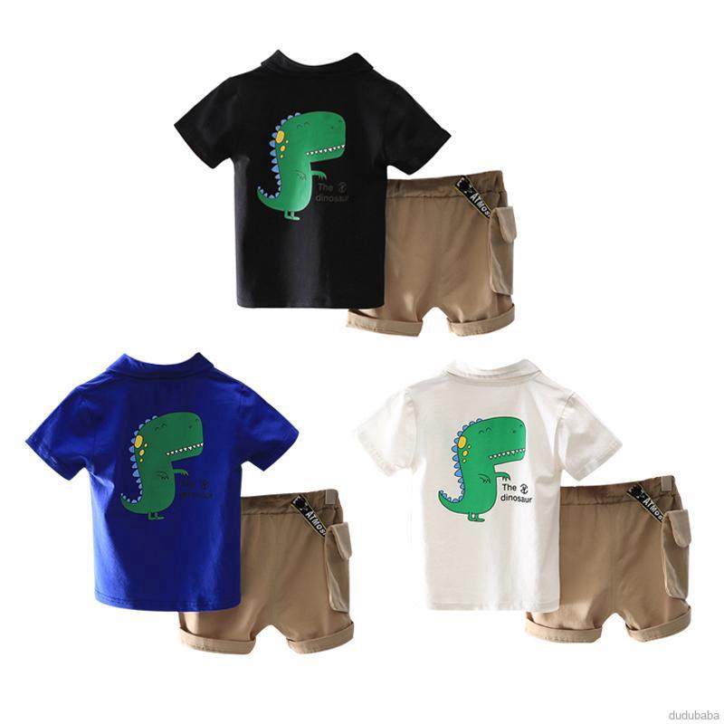 Set Áo Thun Tay Ngắn &amp; Quần Short Cho Bé Trai