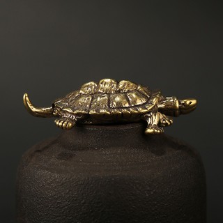 Tượng Đồng Thau Hình Con Rùa (Kích Thước: 5.5cm x 1.6cm)