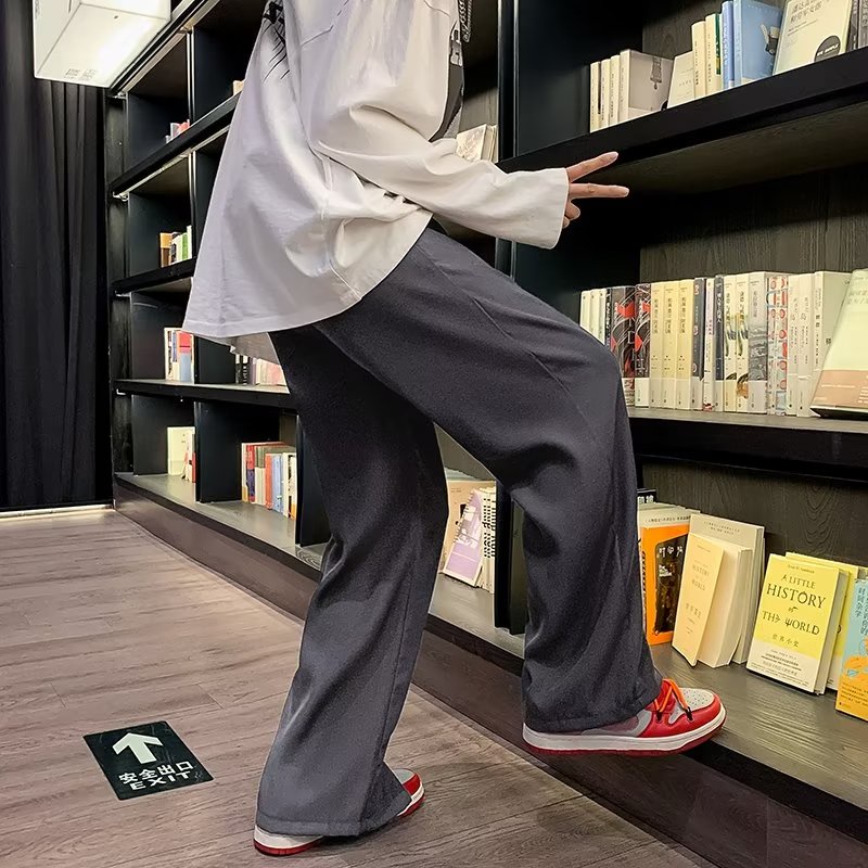 Quần Dài Nam Ống Rộng Xẻ Tà Thời Trang Hàn Quốc