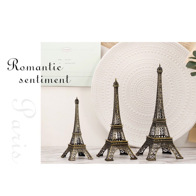 Mô hình Tháp Eiffel bằng Thép Không Gỉ size 25cm - Trang trí phong cách Bắc âu