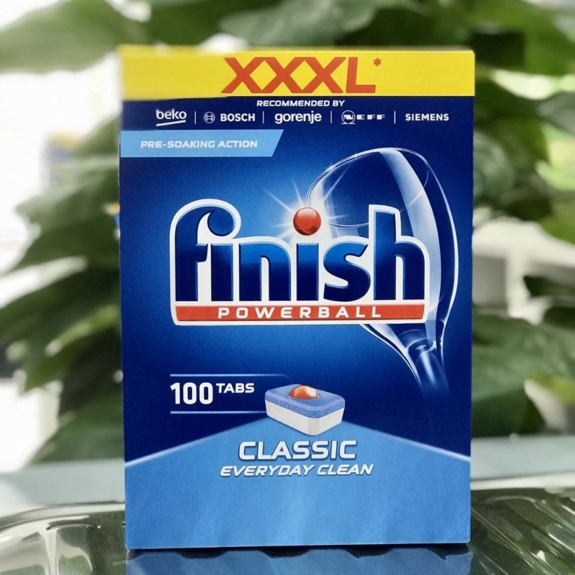 Viên rửa bát Finish Classic hộp 100 viên. Viên rửa chén Finish