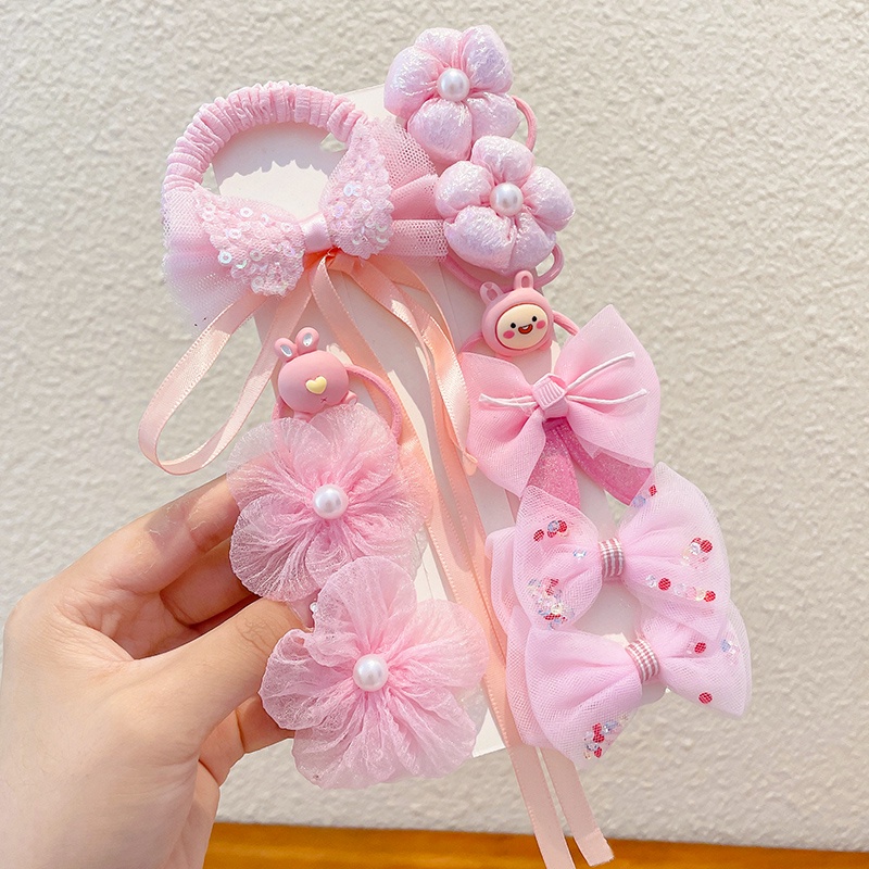 Kẹp Tóc Hình Nơ Bằng Vải Không Gây Đau Kiểu Công Chúa Dễ Thương Cho Bé Gái