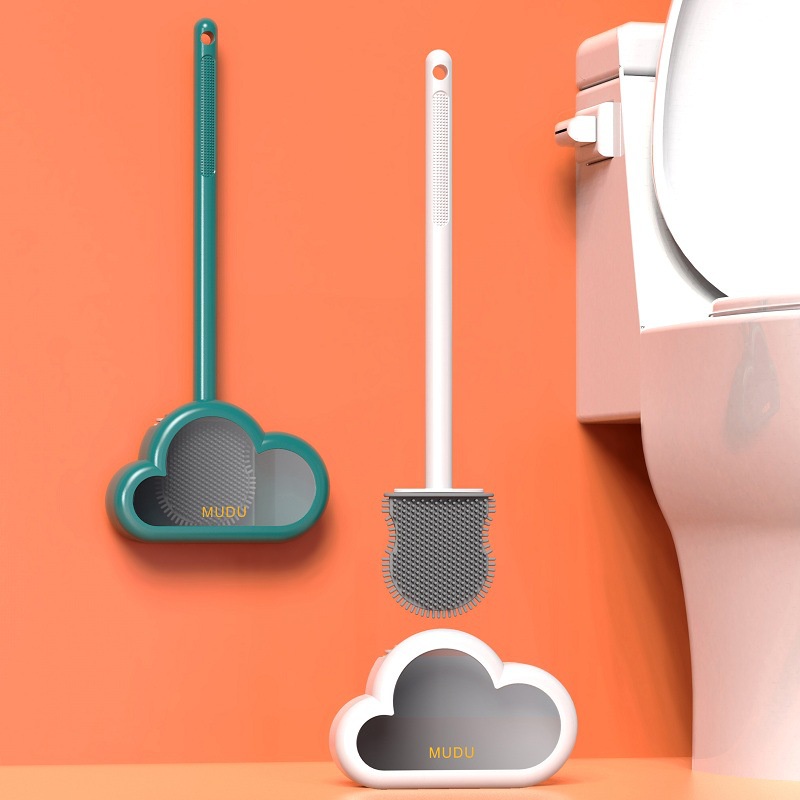 Bàn Chải Vệ Sinh toilet Cán Dài Bằng silicone Tiện Dụng