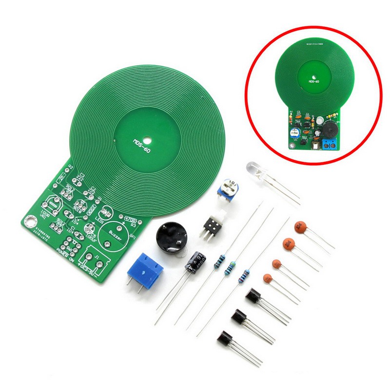 Bộ máy dò kim loại Bộ điện tử DC 3V-5V 60mm Bảng mạch cảm biến không tiếp xúc Mô-đun Bảng mạch điện tử Tự làm Máy dò kim loại Bộ dụng cụ tự làm