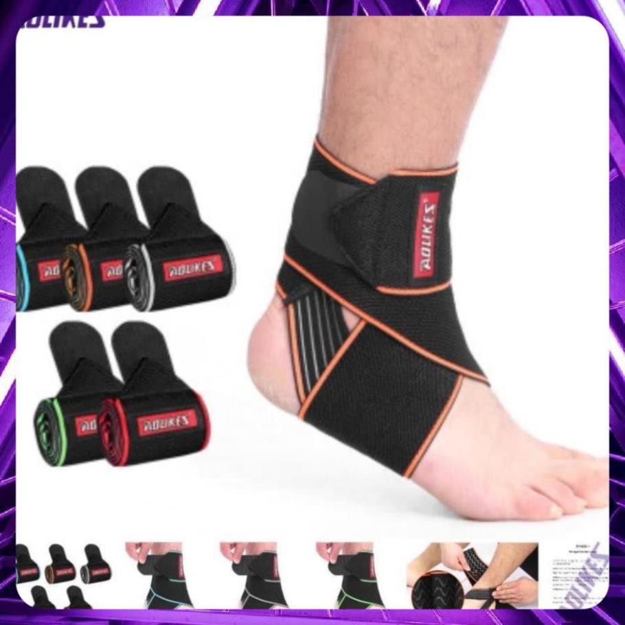 Đai cuốn cổ chân Aolikes 1527 (1 chiếc) bó chân bảo vệ mắt cá quấn thể thao gym đá bóng chuyền chạy bộ yoga tất hở ngón