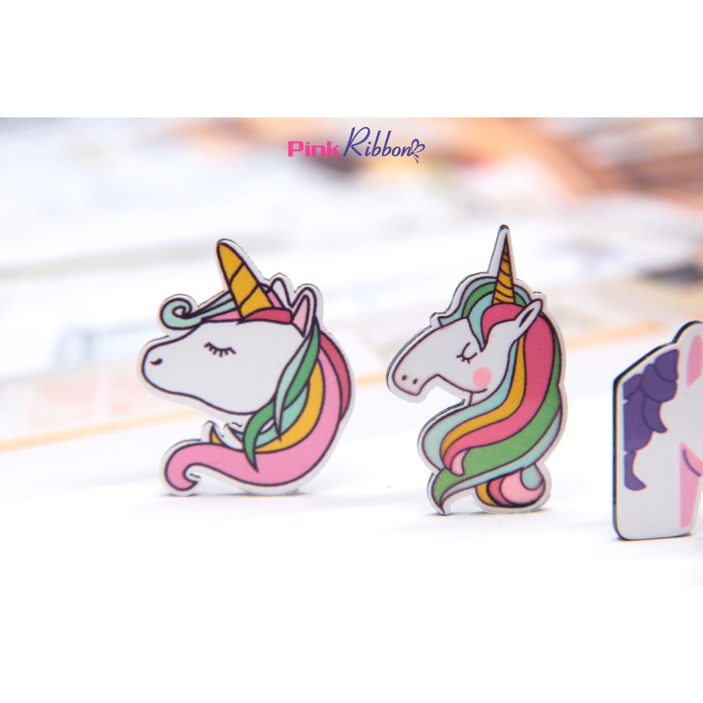 SET 2C - Hình nhựa cao cấp Unicorn đế màu đen