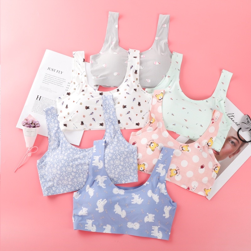 Áo Lót Nữ Không Gọng. Áo Bra su hoa có đệm ngực dày vừa mặc êm, ôm.ngực nhẹ