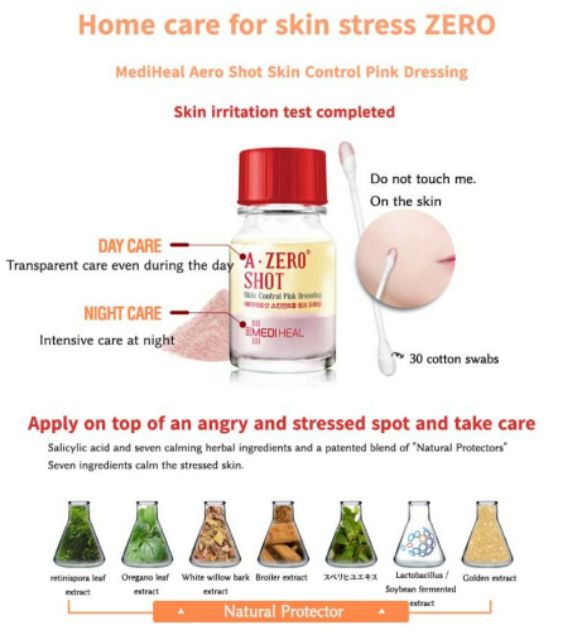 (GRAB / NOWSHIP) (DATE 16-08-2022) [Da Mụn] Dung Dịch Chấm Mụn Mediheal A-Zero Shot Skin Control Pink Dressing | BigBuy360 - bigbuy360.vn